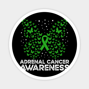 Adrenal Cancer Awareness Adrenal Cancer Butterfly Magnet